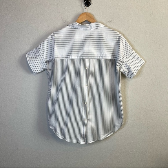 Madewell White and Black Striped Top - Picture 4 of 10